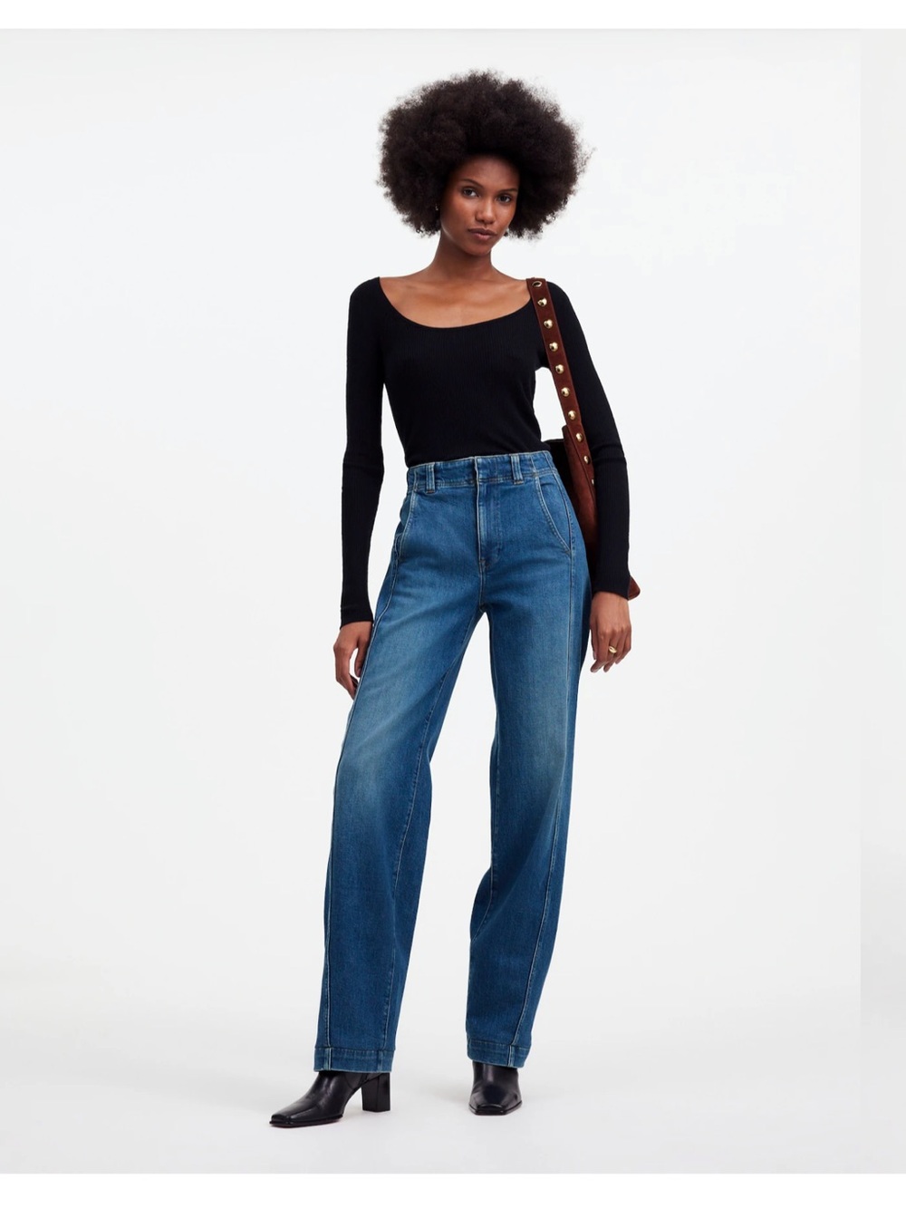 Madewell Petite Tapered Denim Trousers 26P Calvert wash $148 worn 2x perfect!